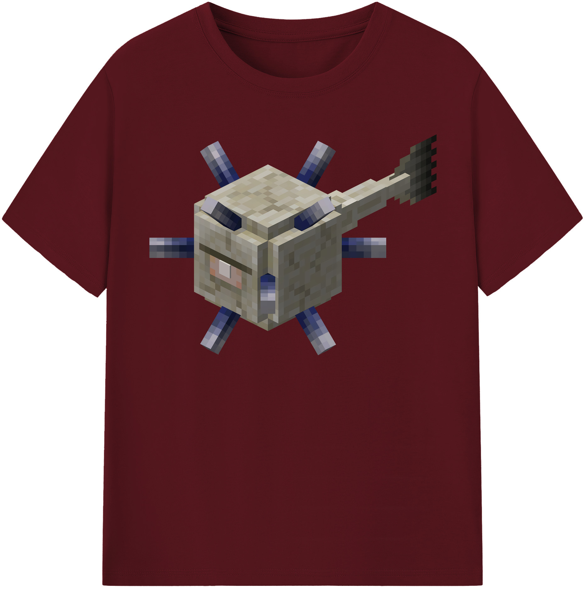 （画像用） マインクラフト ブロックの世界 Minecraft MC Block world 綿100％半袖Tシャツ（フロントプリント）